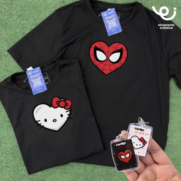 DÚO PLAYERAS + LLAVEROS, PERSONAJES