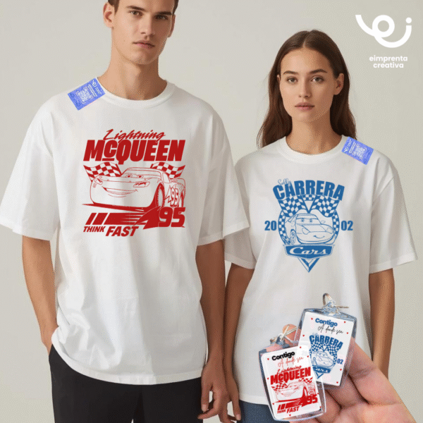 DÚO PLAYERAS + LLAVEROS, PERSONAJES