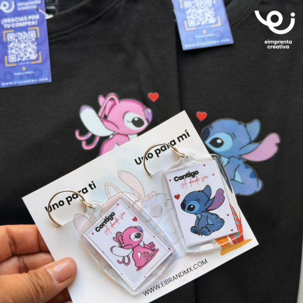 DÚO PLAYERAS + LLAVEROS, PERSONAJES