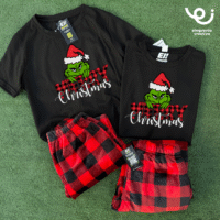 CONJUNTO DE PIJAMAS NAVIDEÑAS GRINCH