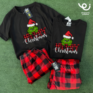 CONJUNTO DE PIJAMAS NAVIDEÑAS GRINCH