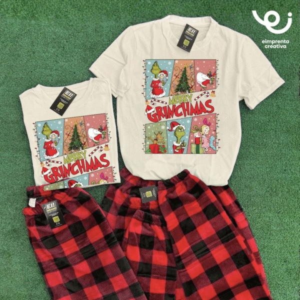 102 CONJUNTO DE PIJAMAS NAVIDEÑAS GRINCH