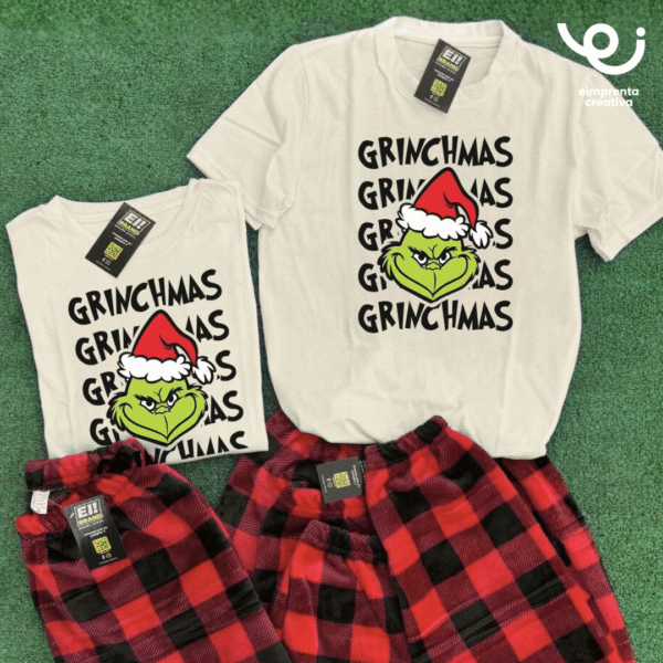 103 CONJUNTO DE PIJAMAS NAVIDEÑAS GRINCH
