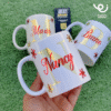 TAZAS BLANCAS CON INICIAL NAVIDEÑAS