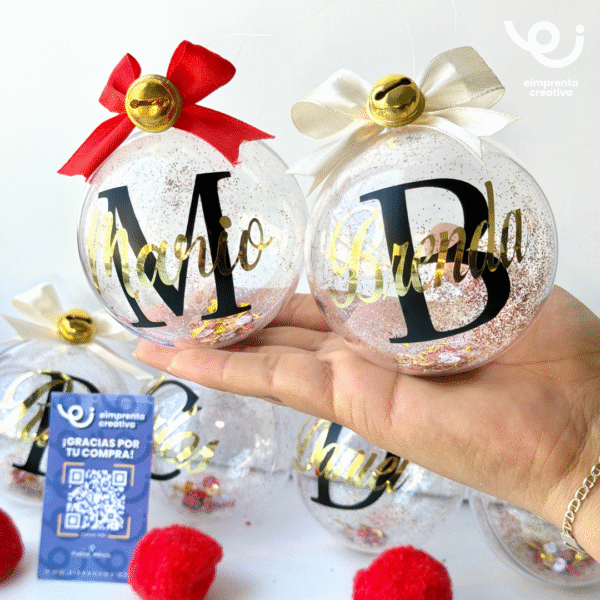 43 ESFERA TRANSPARENTE CON NOMBRE