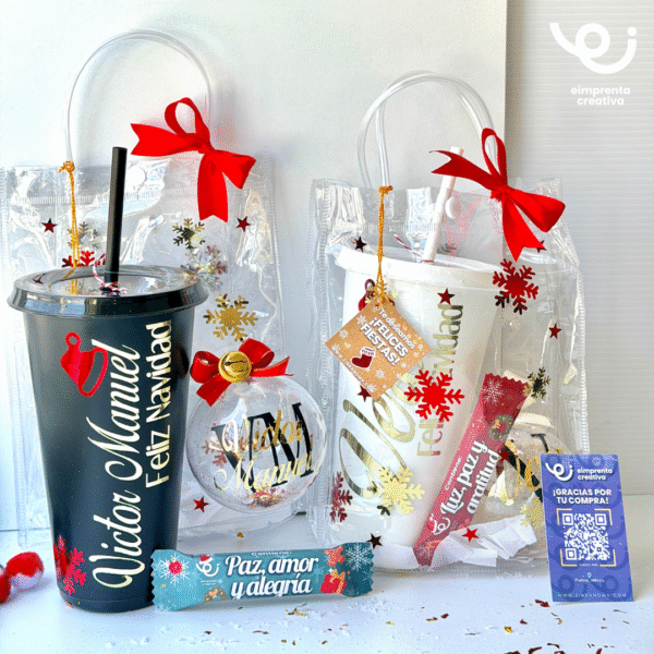 KIT NAVIDEÑO VASO POPOTE