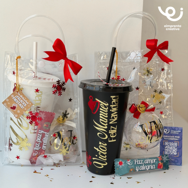 KIT NAVIDEÑO VASO POPOTE